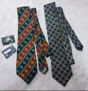 Orig Fendi & Longchamp Necktie with BN Cufflinks & Clip