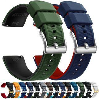 Barton Nato Style Nylon Watch Bands - Choice of Color, Length & Width (18mm, 20mm, 22mm or 24mm) - Watchband Straps - Smoke Grey 22mm - Standard