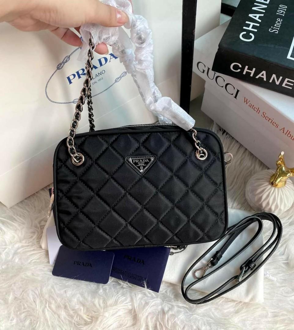 Prada black nylon camera bag (Category: Luxury Bags & Wallets) located in Santa Cruz. Submitted by janelovebagswatchesshoesph (Listing ID 1141713847, Image 2). Description: with tag, paper bag, dust bag and authenticity cards.