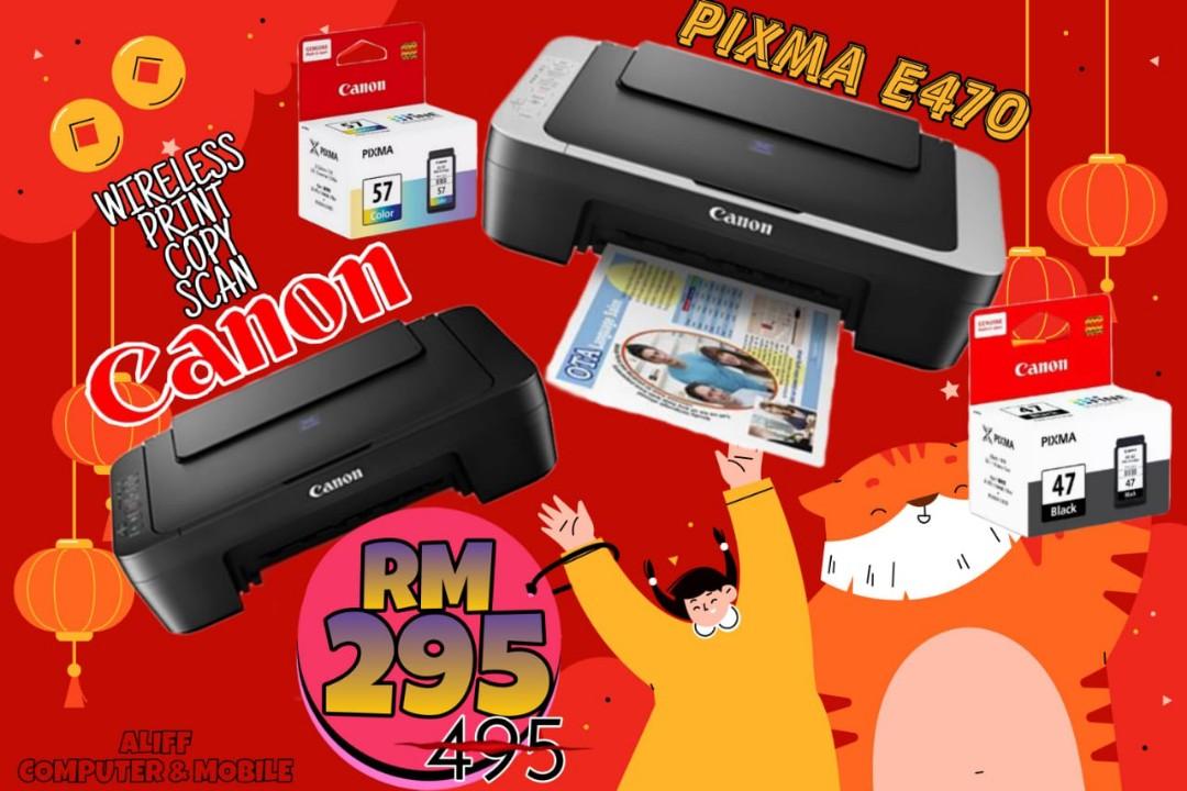 Printer canon E470 wireless, Electronics, Others on Carousell