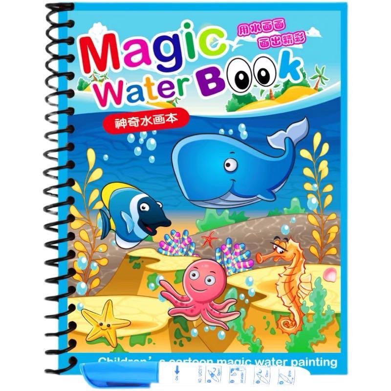 READY STOCK) Reusable Kids Magic Water Drawing Colouring Book, Hobbies &  Toys, Books & Magazines, Children's Books on Carousell