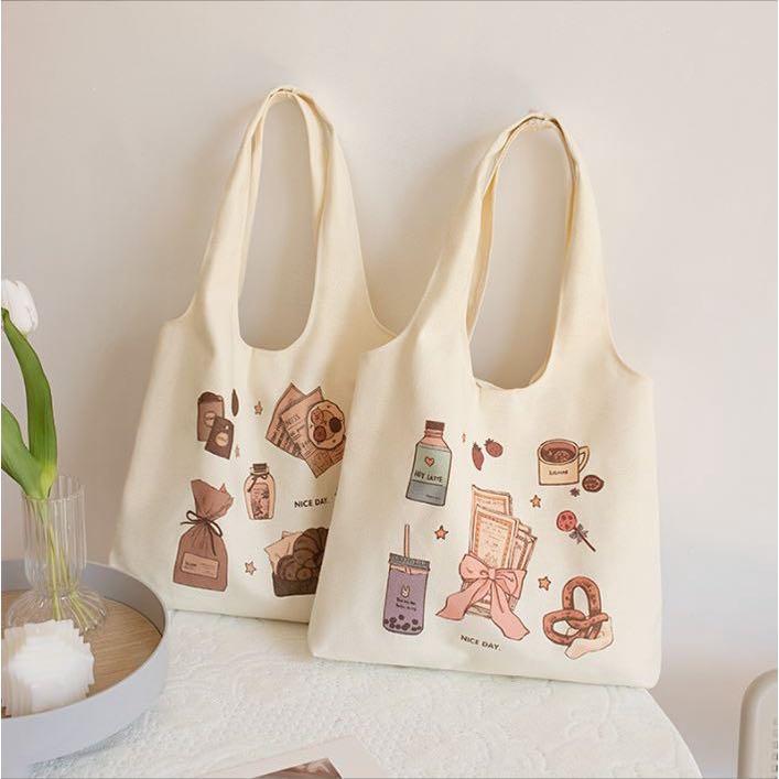 Ready Stock STUDENT TOTE BAG korean printing CANVAS TOTE aesthetic Women s Fashion Bags Wallets Tote Bags on Carousell