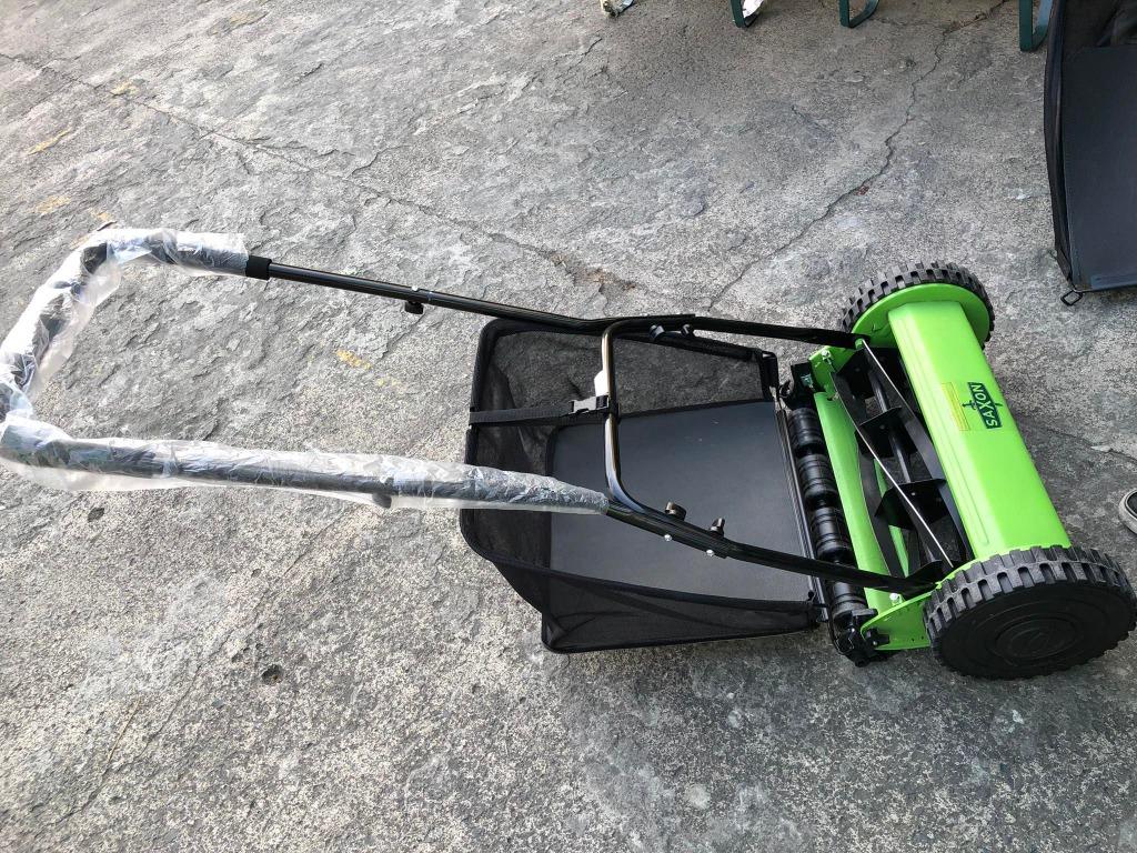Saxon Hand Push Grass Mower Furniture Home Living Gardening Grass Mowers Trimmers on Carousell