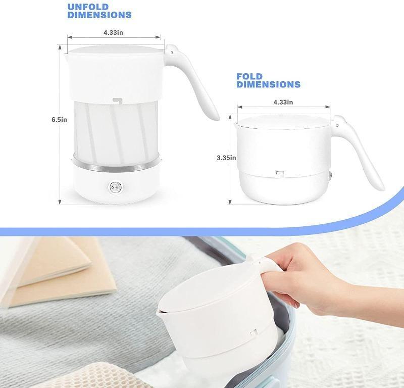 Foldable And Portable Teapot Water Heater 0.6L 600W 110/220V Electric Kettle  For Travel Home Tea Pot Water Kettle Free Shipping