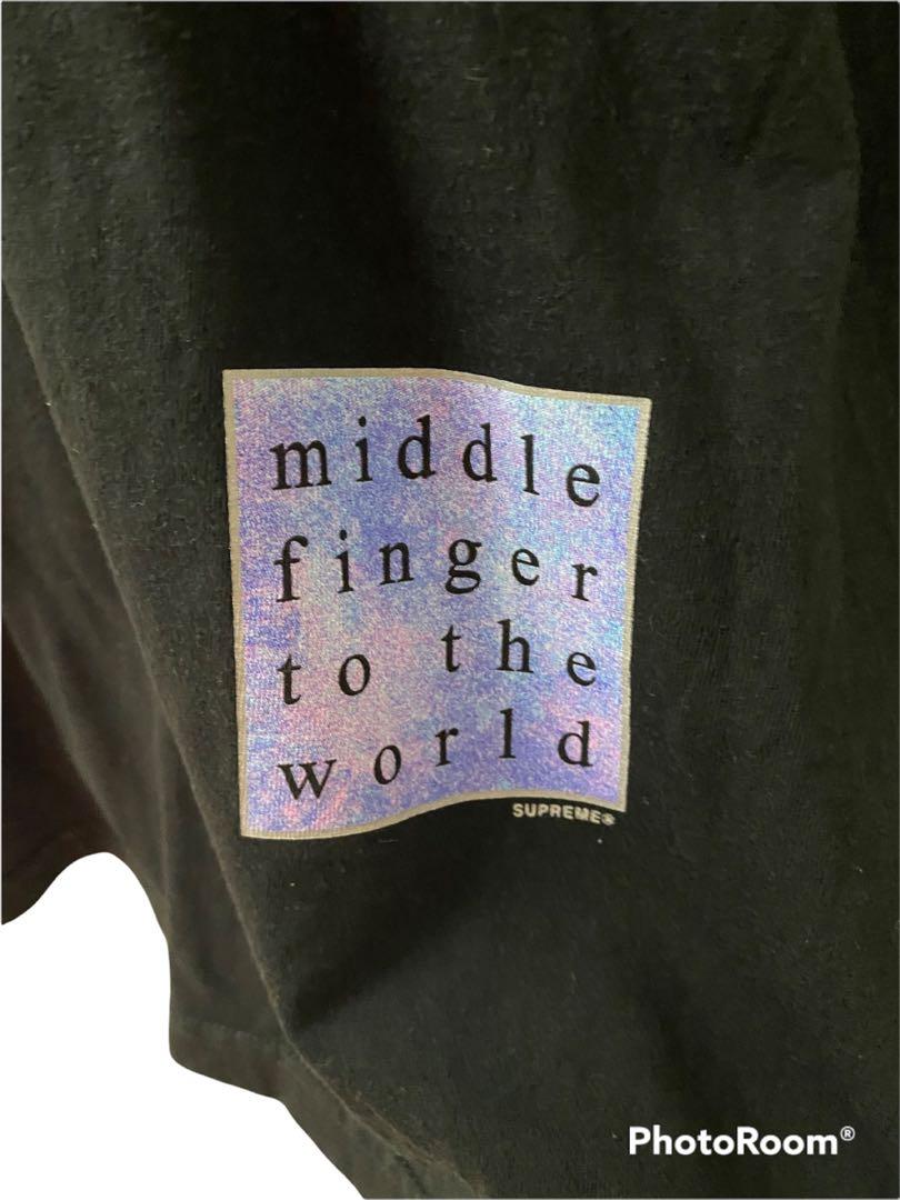 Supreme Middle Finger To the World Tee Men s Fashion Tops Sets Tshirts Polo Shirts on Carousell