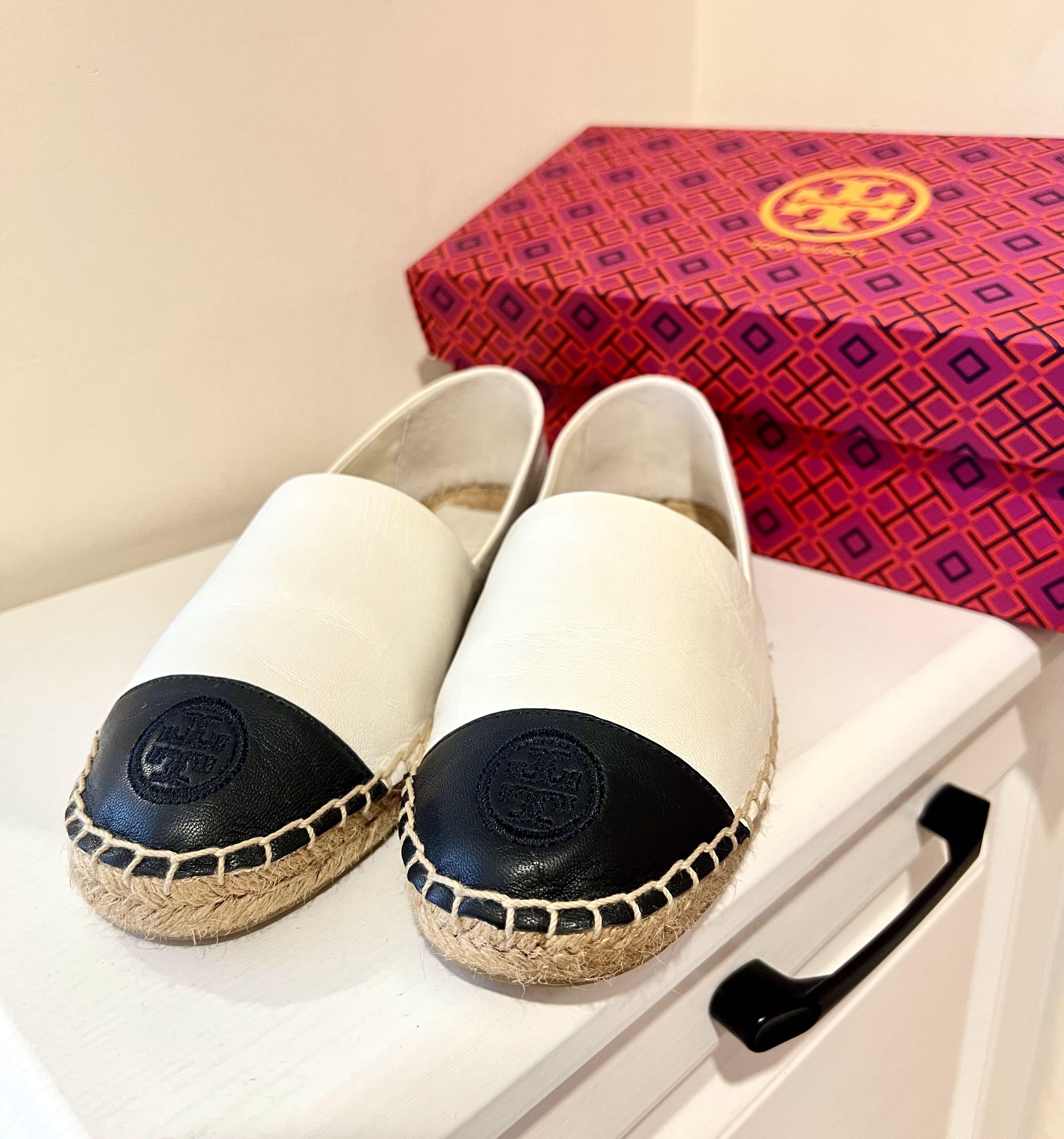 TORY BURCH Color-Block Leather Espadrille, Women's Fashion, Footwear, Flats  on Carousell