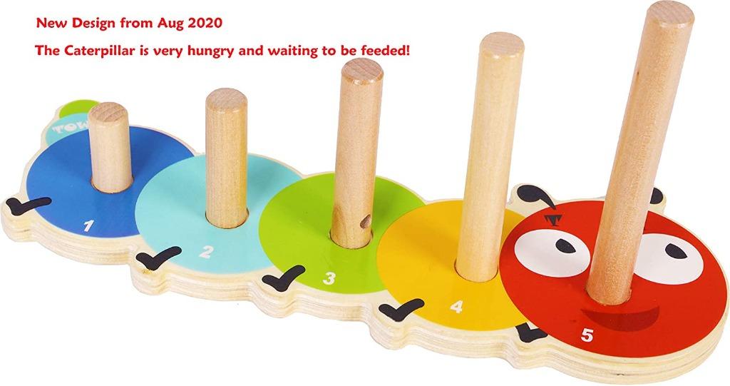 Toys of Wood Oxford Wooden Stacking Rings BabyLovely Caterpillar