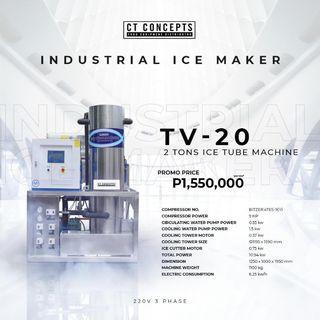 TV-20 INDUSTRIAL ICE TUBE MACHINE
