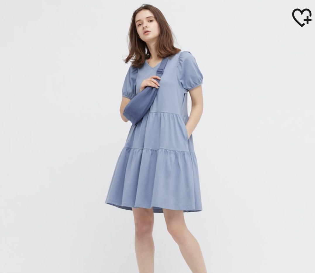 Uniqlo tiered dress sale