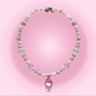 valentines snake pink heart love beaded necklace