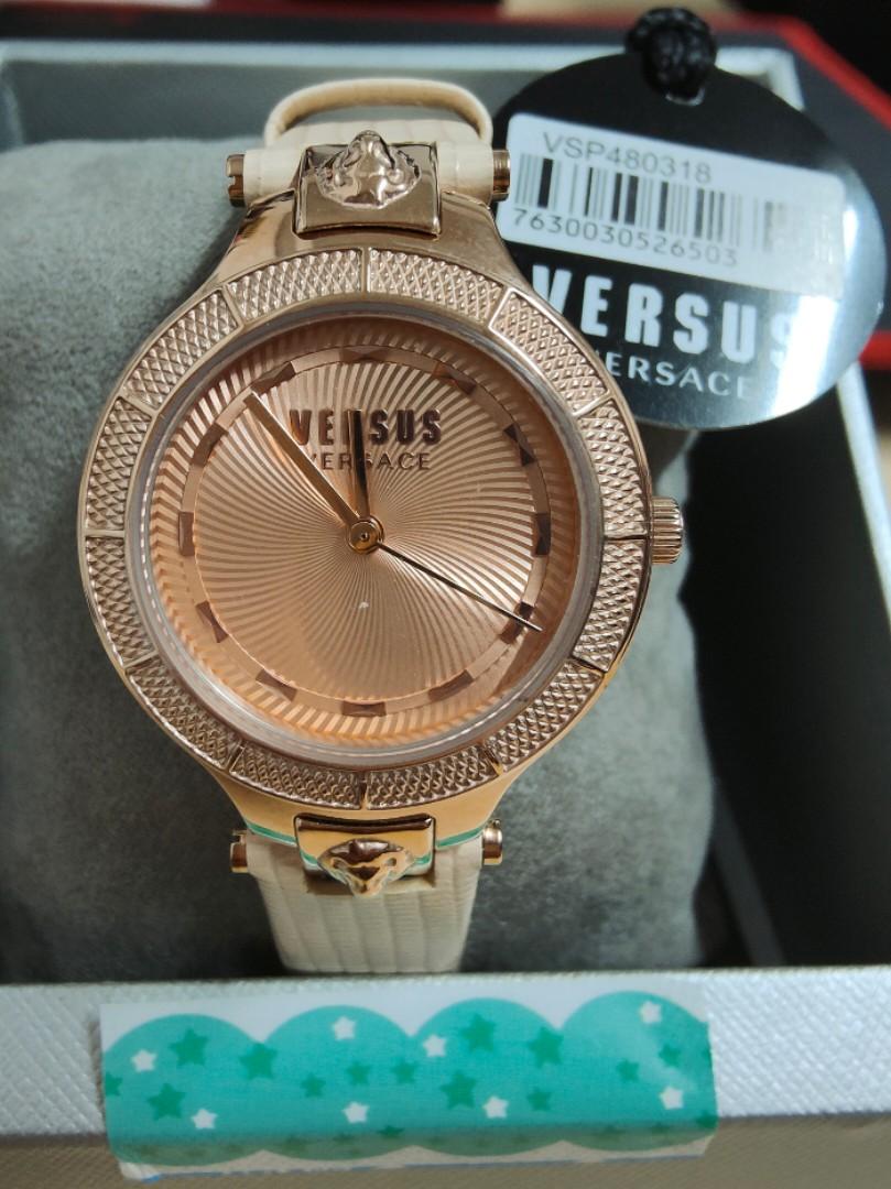 Versace genuine leather watches sales