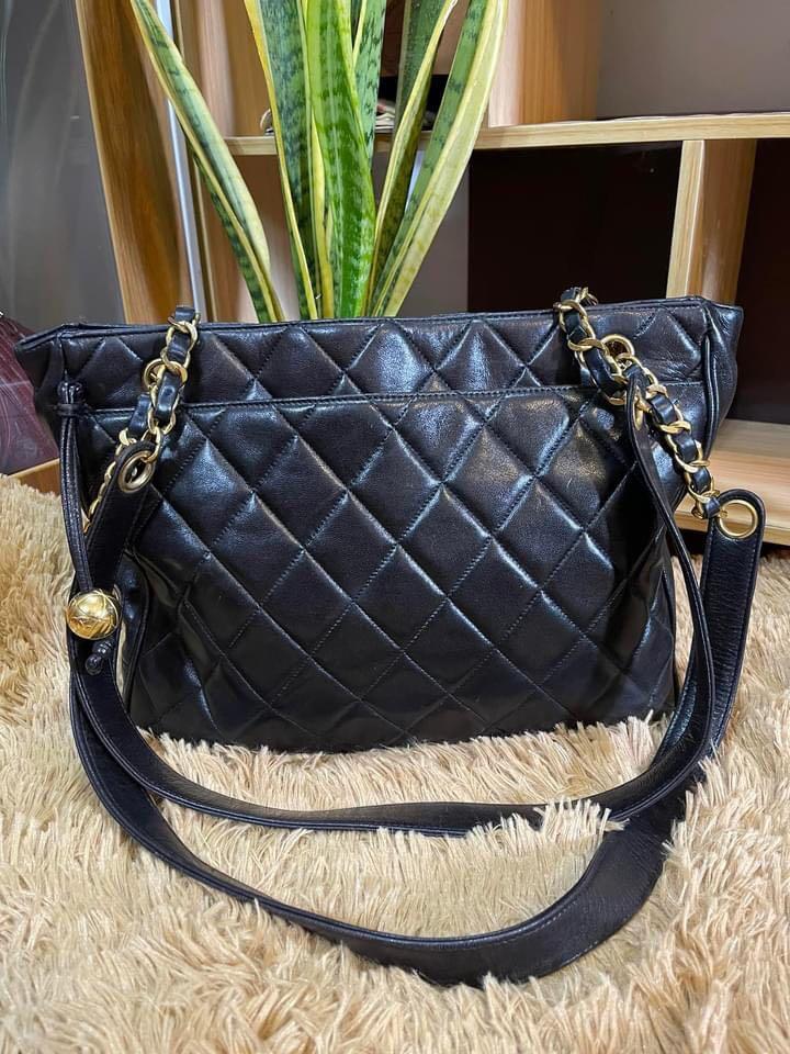 Vintage Chanel Lambskin tote Luxury Bags Wallets on Carousell