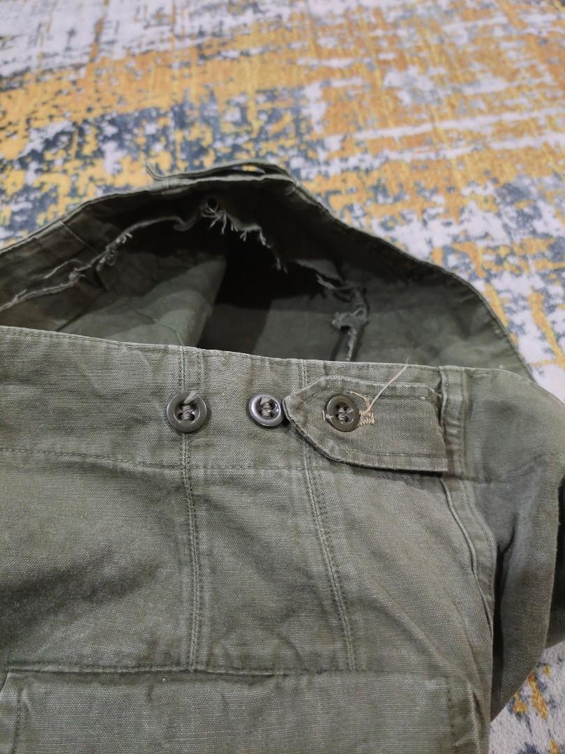 VTG 50s RARE A.M. Seynaeve M.V.O 1958 Military Belgian Army Olive Green  Twill Baggy Wide Cargo Utility