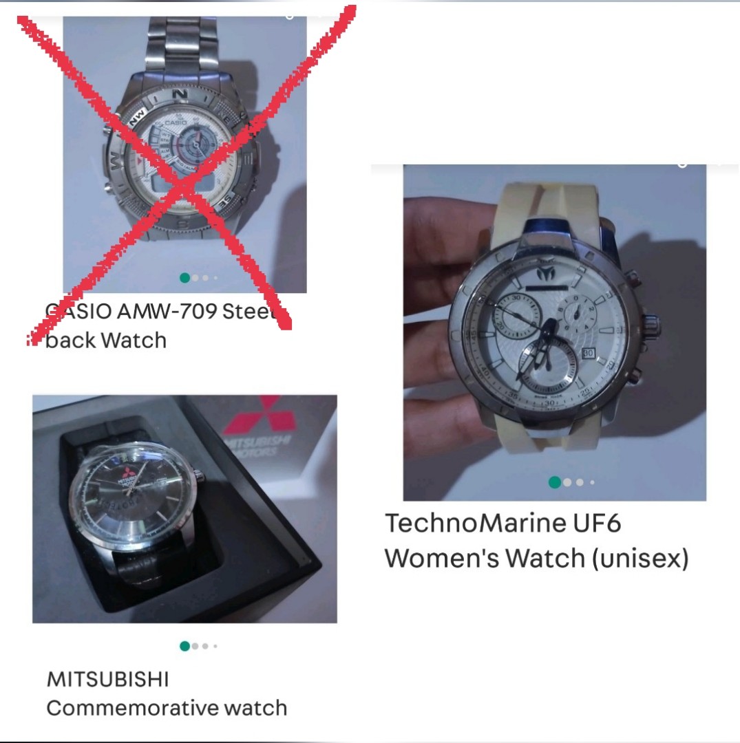 Wrist Watch Bundle (Technomarine, Casio, Mitsubishi), Men's Fashion,  Watches \u0026 Accessories, Watches on Carousell
