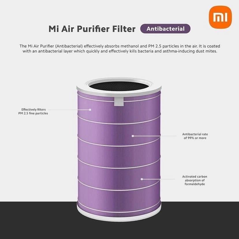 XIAOMI AIR PURIFIER HEPA FILTER - purple (Category: Air Purifiers & Dehumidifiers) located in Taguig. Submitted by fortheloveofmi.ph (Listing ID 1141782318, Image 1). Description: BPI BDO GCASH LALAMOVE FROM TAGUIG.