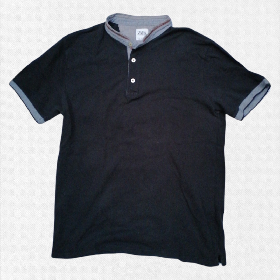 Zara Men Navy Blue Polo Shirt (Used/Preloved), Men's Fashion, Tops ...