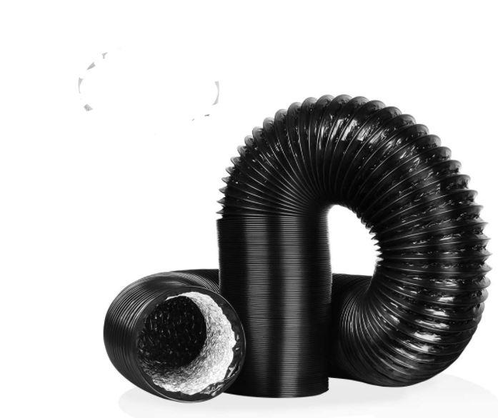 Black 2 Clamps Included iPower Flexible 4 Inch 25 Feet Aluminum Ducting 4 Layer Protection Dryer Vent Hose for HVAC Heating Cooling Ventilation and Exhaust 