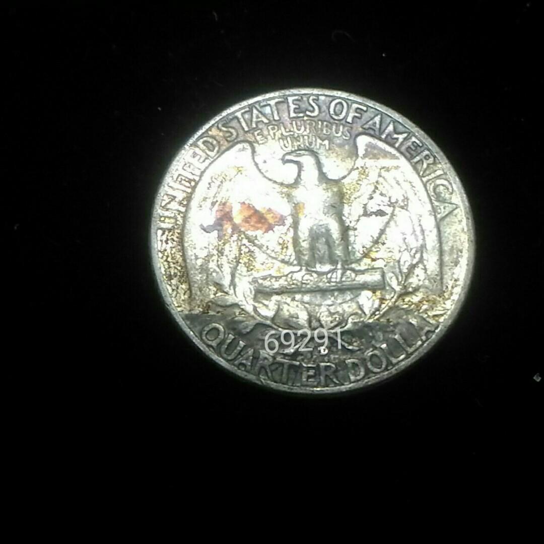 1960美國25美分銀幣，美國25美分硬幣，美國銀幣，銀幣，美國25分，錢幣，幣，紀念幣~1960年美國25美分硬幣單枚價, 書籍、休閒與玩具,  收藏、紀念品, 錢幣、紙鈔在旋轉拍賣