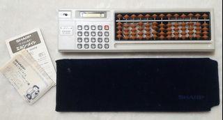 1979 Vintage Sharp Calculator with Abacus Discontinued Collectible Like New Condition
