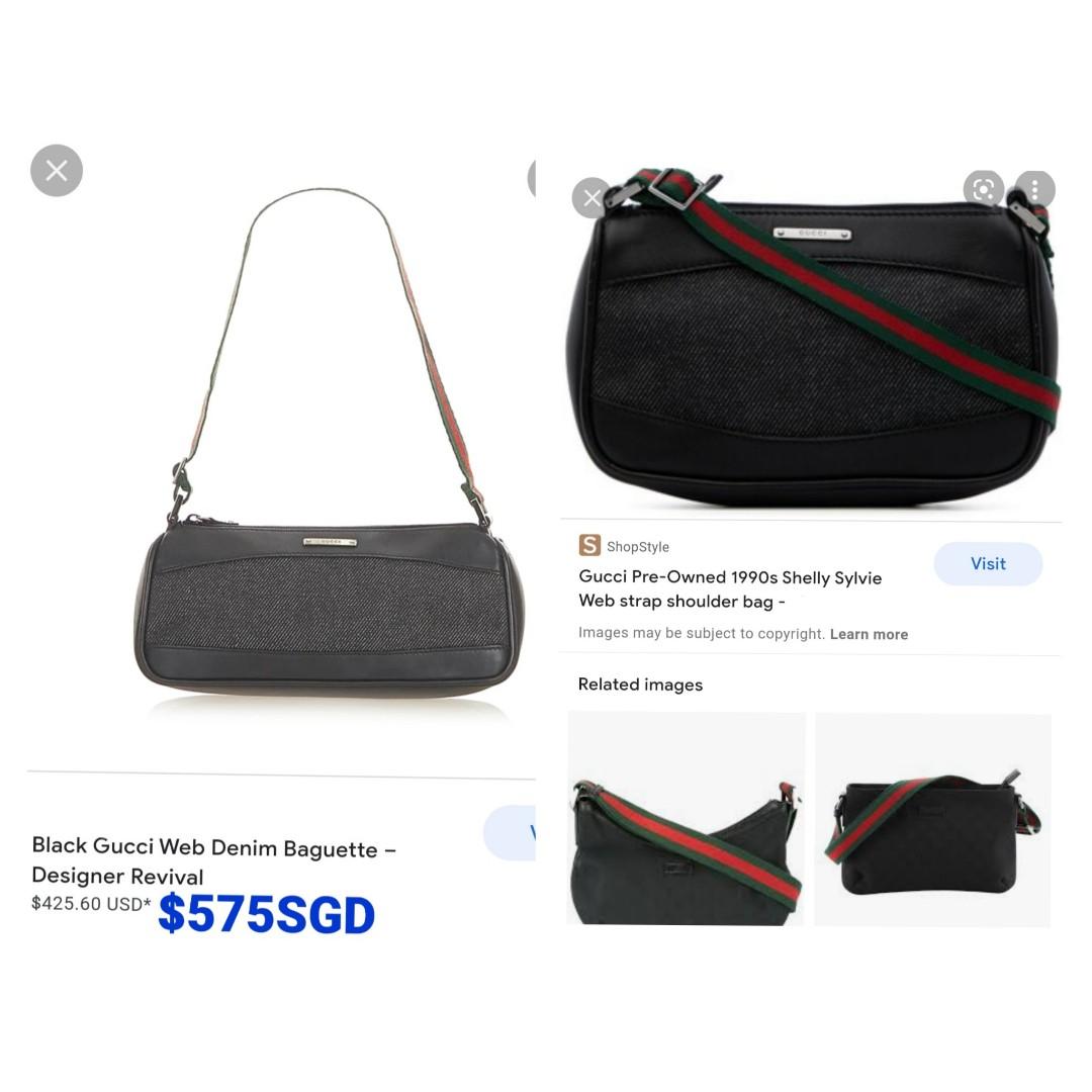 Gucci Black GG Canvas and Leather Baguette Bag - ShopStyle