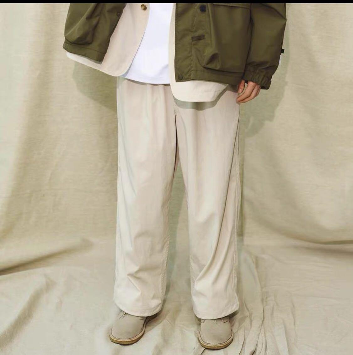 22 ss daiwa pier39 tech easy 2p trousers twill 米白色size L 余文樂 