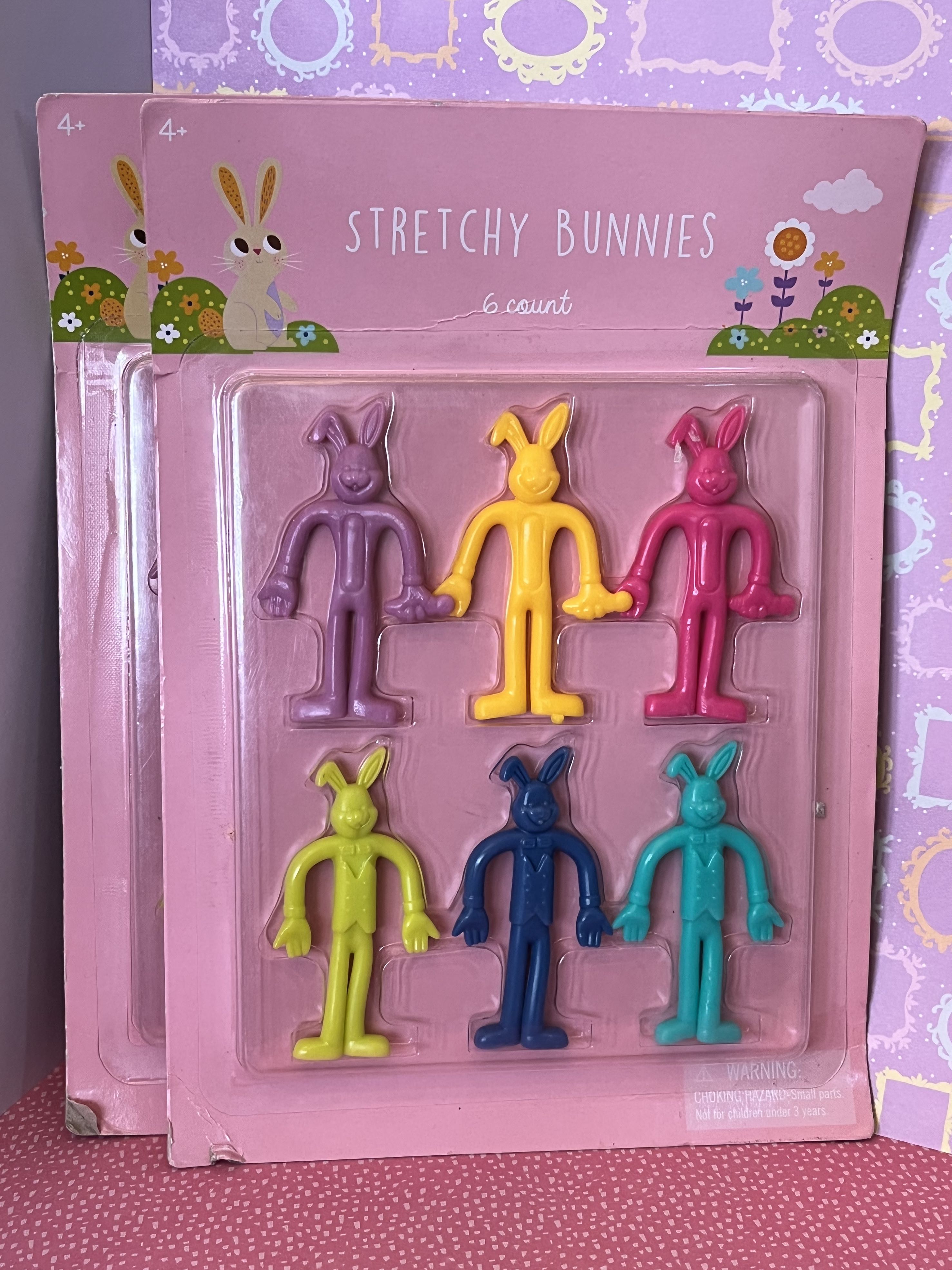 6pc. Stretchy Bunnies - Mini Toy Easter Party Favors, Hobbies & Toys ...