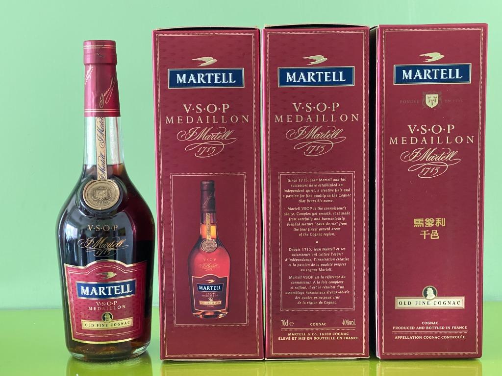 舊酒馬爹利干邑Martell VSOP Medaillon Old Fine Cognac 700ml, 嘢食 