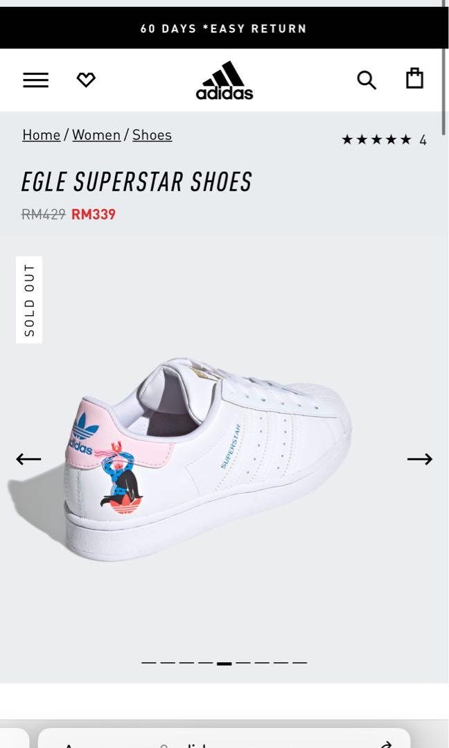 Adidas Superstar Egle, Women's Fashion, Footwear, Sneakers on Carousell