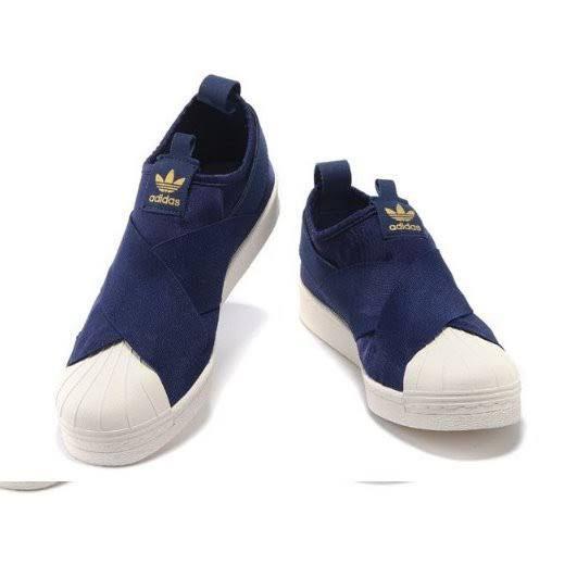 Først måtte smag Adidas Superstar Slip On W (Navy Blue), Women's Fashion, Footwear, Sneakers  on Carousell