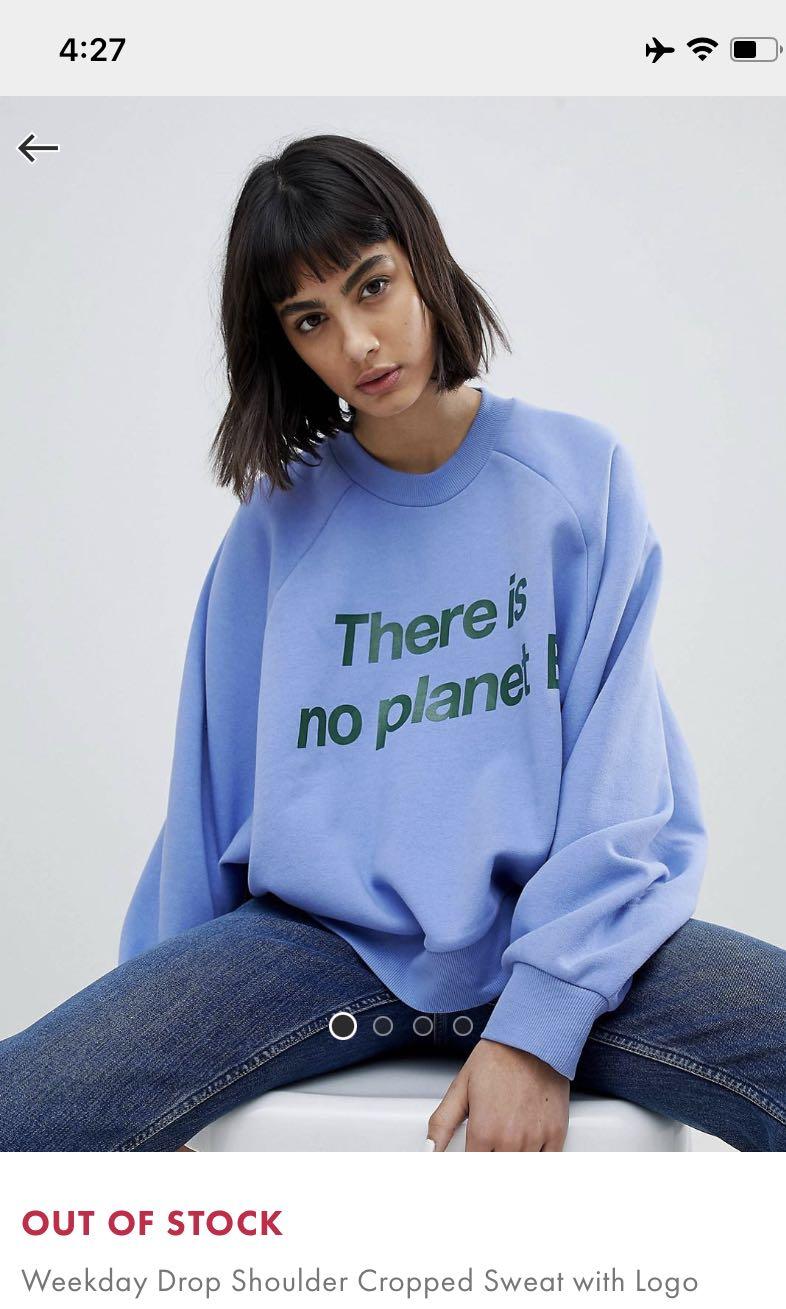 Weekday cropped sweatshirt outlet