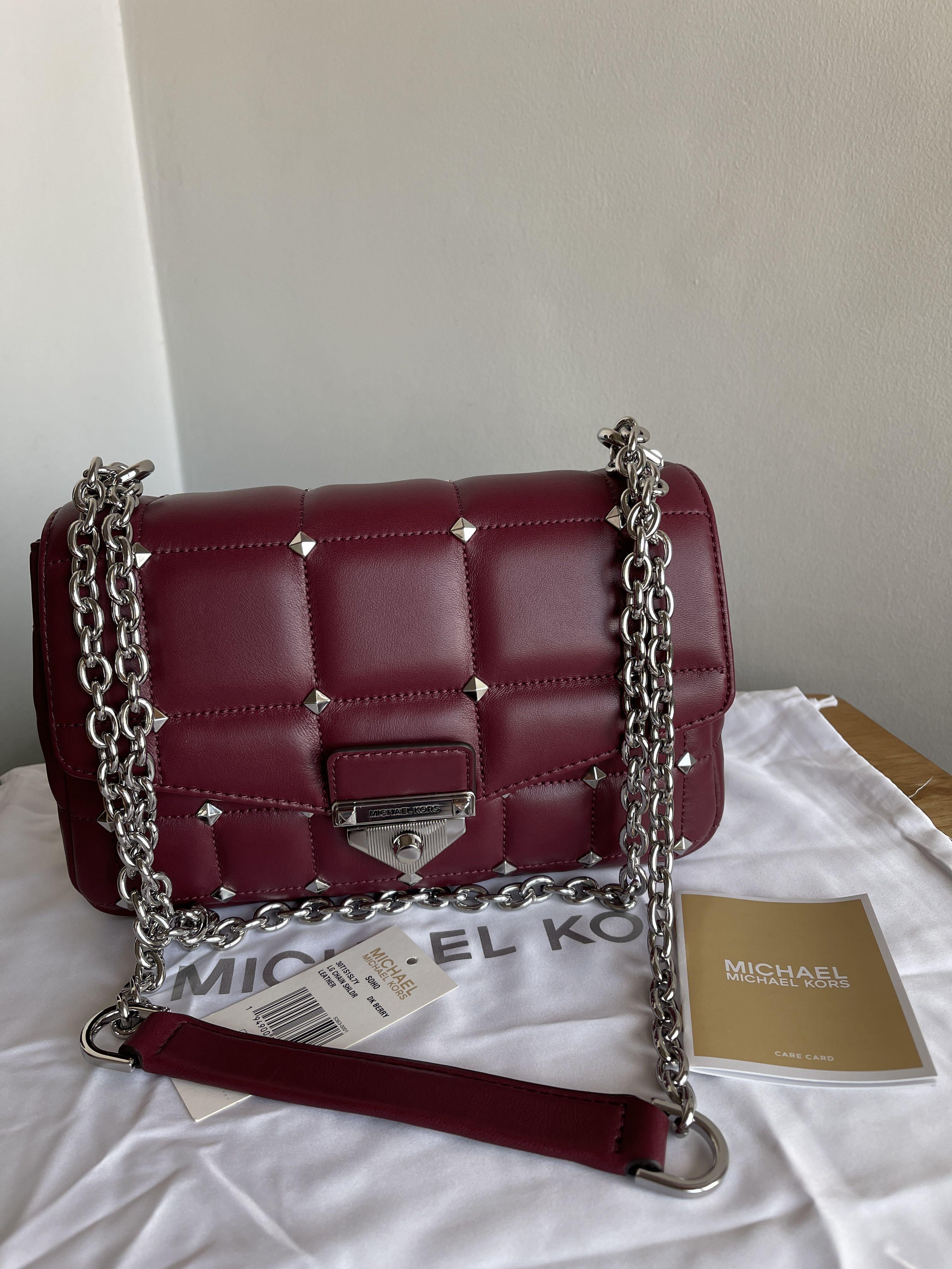 Authentic Michael Kors Soho Large Studded Quilted Leather Shoulder Bag,  Luxury, Bags & Wallets on Carousell