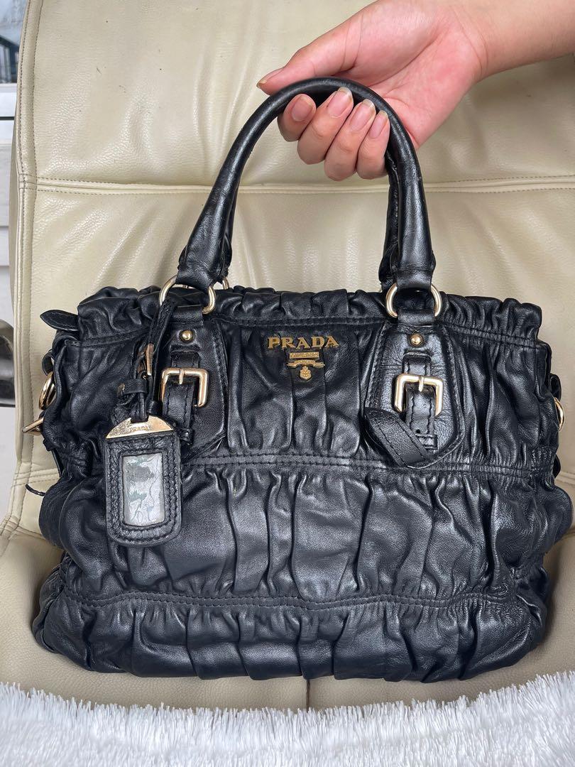 Authentic Prada crinkle shoulder bag original store