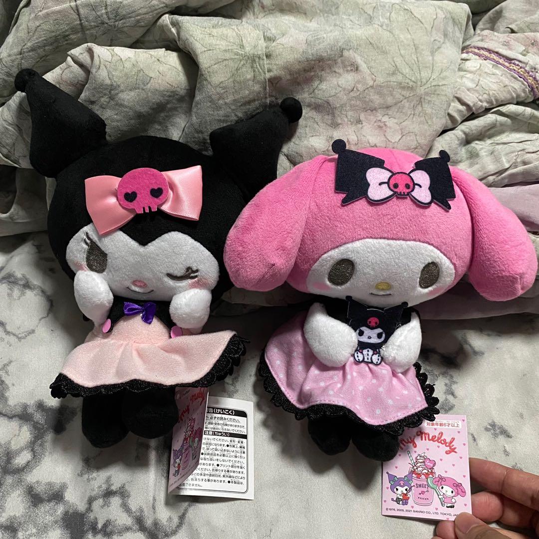AUTHENTIC SANRIO LICENSE KUROMI AND MY MELODY PLUSHIES, Hobbies & Toys ...