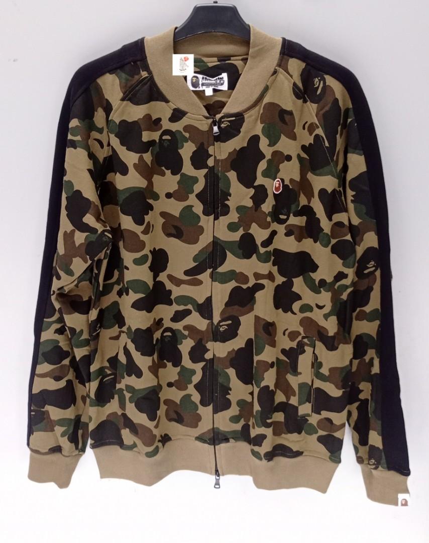 camo letterman jacket