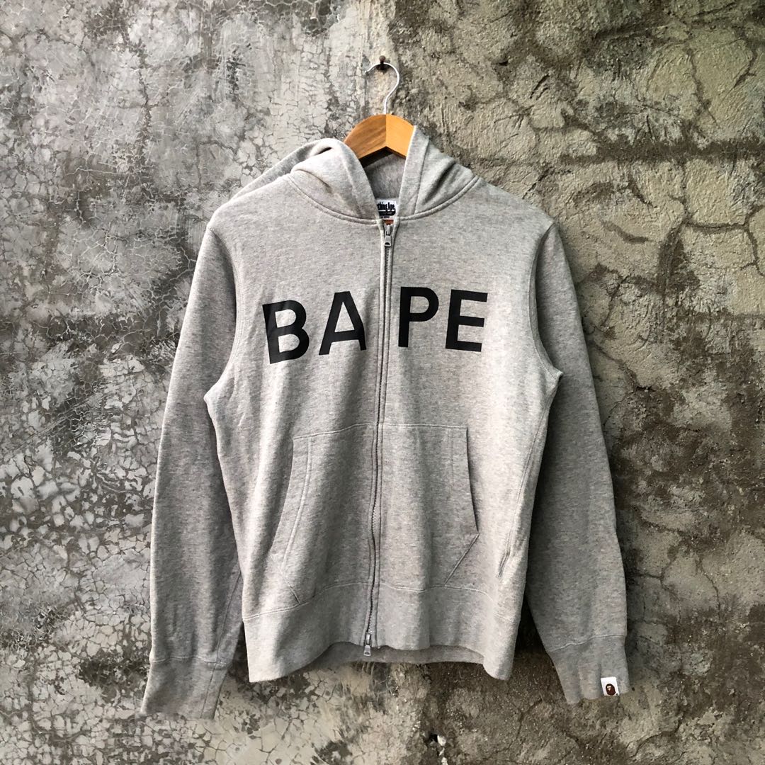 Bape Spell Out Hoodie, Men's Fashion, Coats, Jackets and Outerwear ...