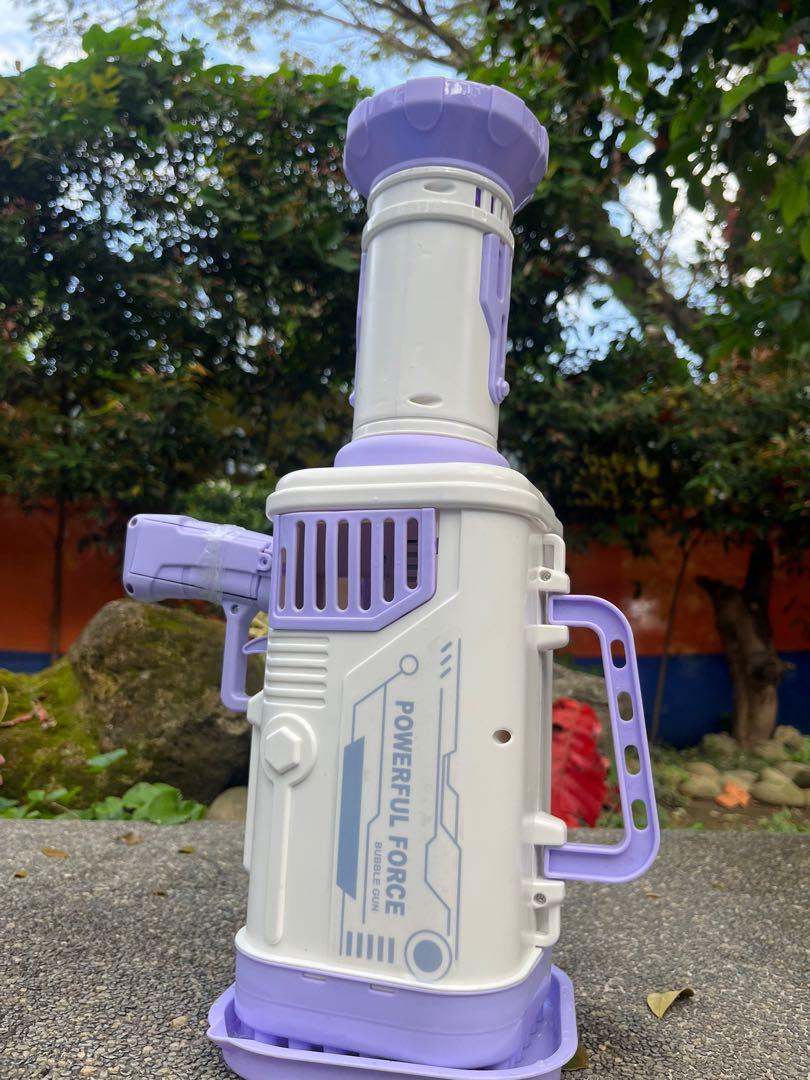 Big Bubble Gun machine (Category: Kids Toys) located in Paranaque City. Submitted by FLess.ph (Listing ID 1142017718, Image 3). Description: Available in Purple, pink, green and black.