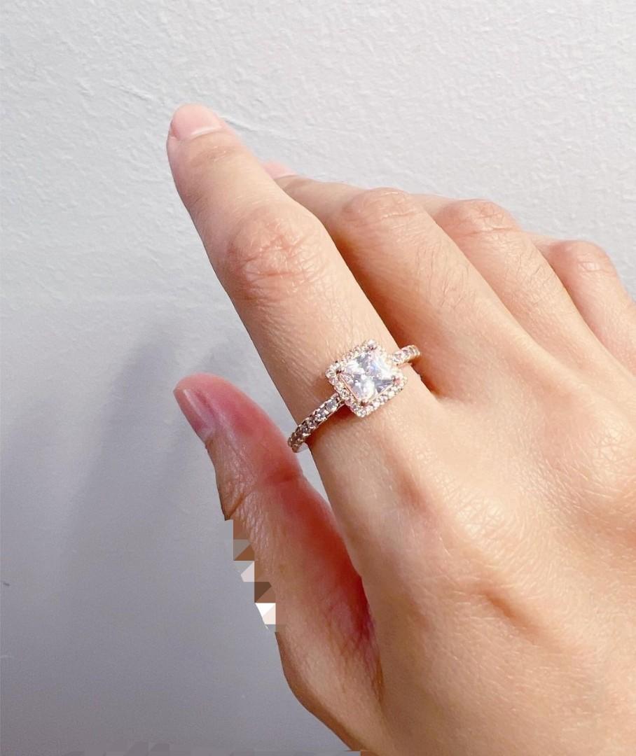 BIG SALE‼️PANDORA ROSEGOLD SQUARE RING 