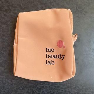 Bio beauty lab pink makeup pouch