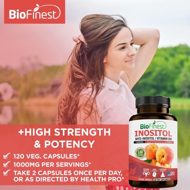 Biofinest Inositol 1000mg Vitamin B8 MyoInositol DChiro Inositol