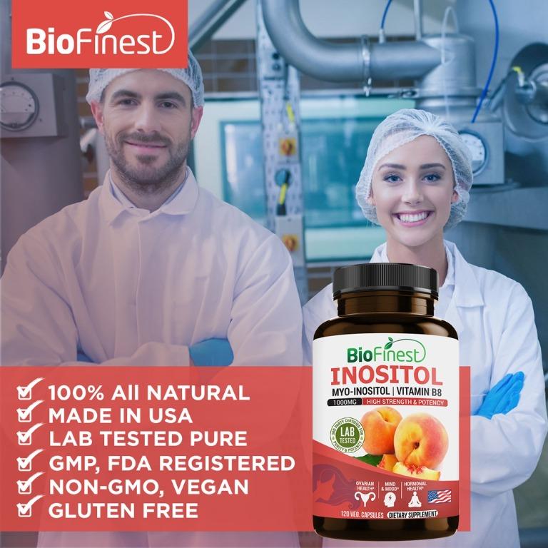 Biofinest Inositol 1000mg Vitamin B8 MyoInositol DChiro Inositol