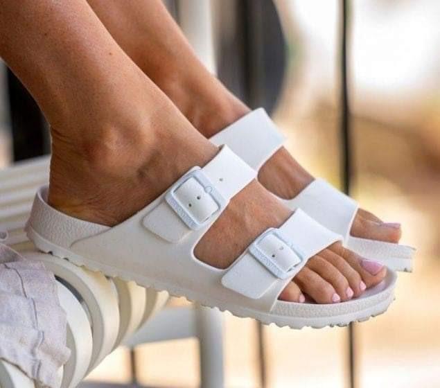 BIRKENSTOCK ARIZONA EVA WHITE, Women's Fashion, Footwear, Flats ...