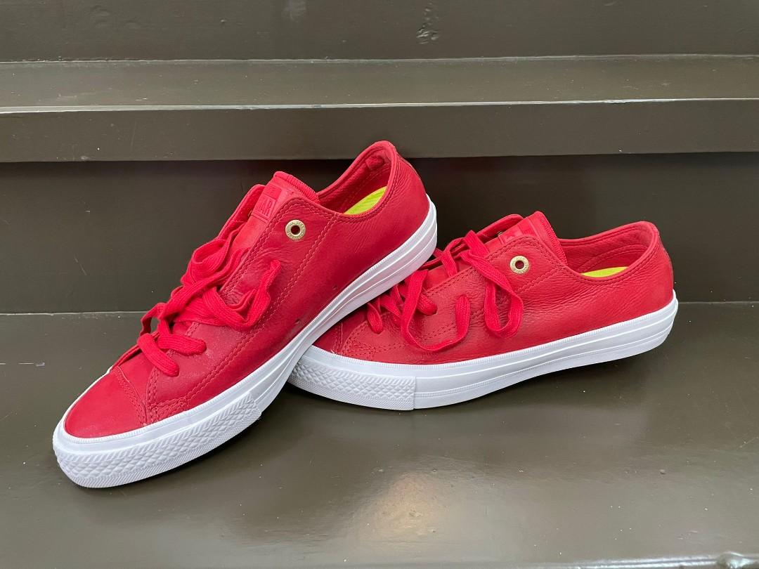BN Limited Edition Red Converse Suede Leather shoe Sneakers Men s