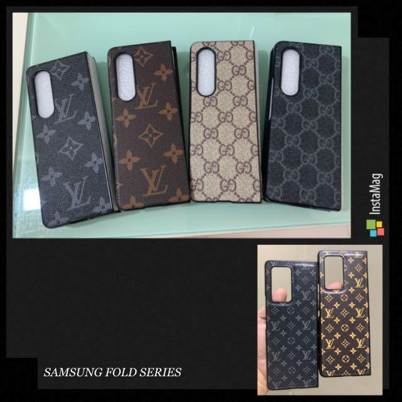Classic Louis Vuitton Brown Monogram x Supreme Logo Samsung Galaxy Z Fold 3  5G Clear Case