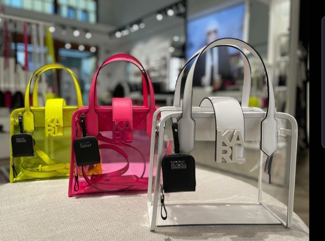 Brand new Karl Lagerfeld white transparent sling bag tote Women s Fashion Bags Wallets Cross body Bags on Carousell