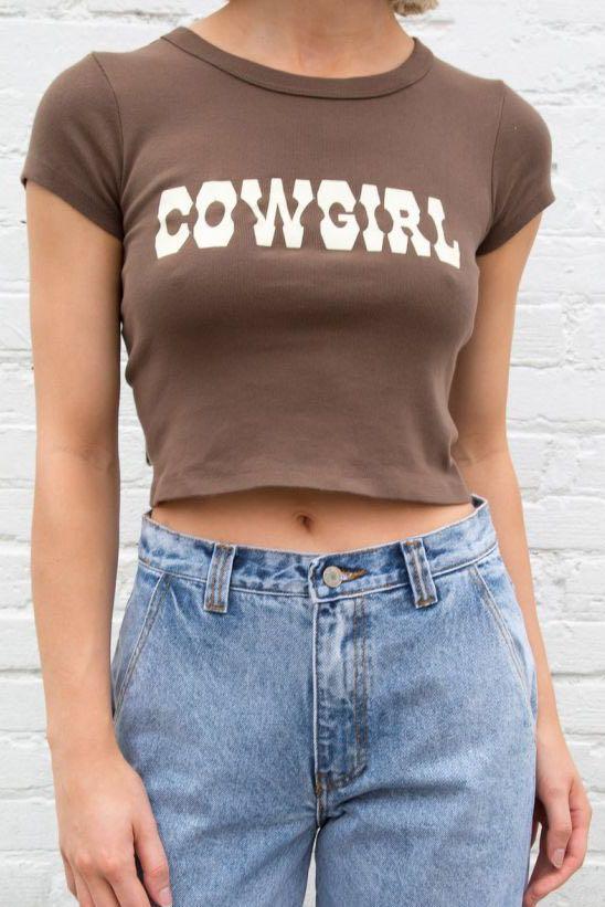 brandy melville cowgirl ashlyn top, Women's Fashion, Tops, Shirts