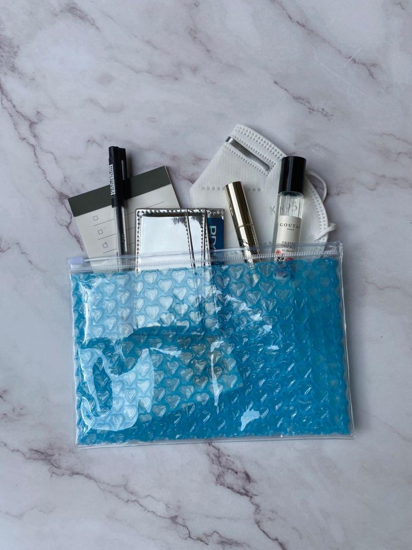 Bubble Ziplock Pouches (Similar to Glossier pouch), Women's Fashion
