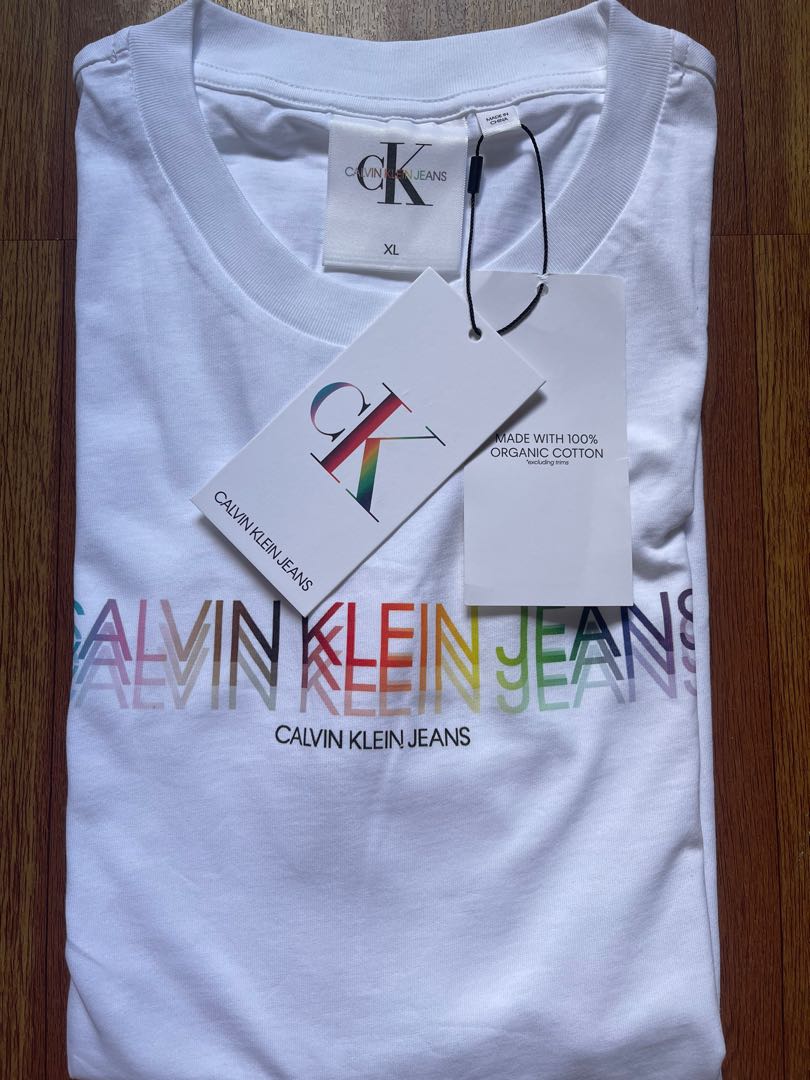 Calvin Klein Pride Shirt, Men's Fashion, Tops & Sets, Tshirts & Polo Shirts  on Carousell