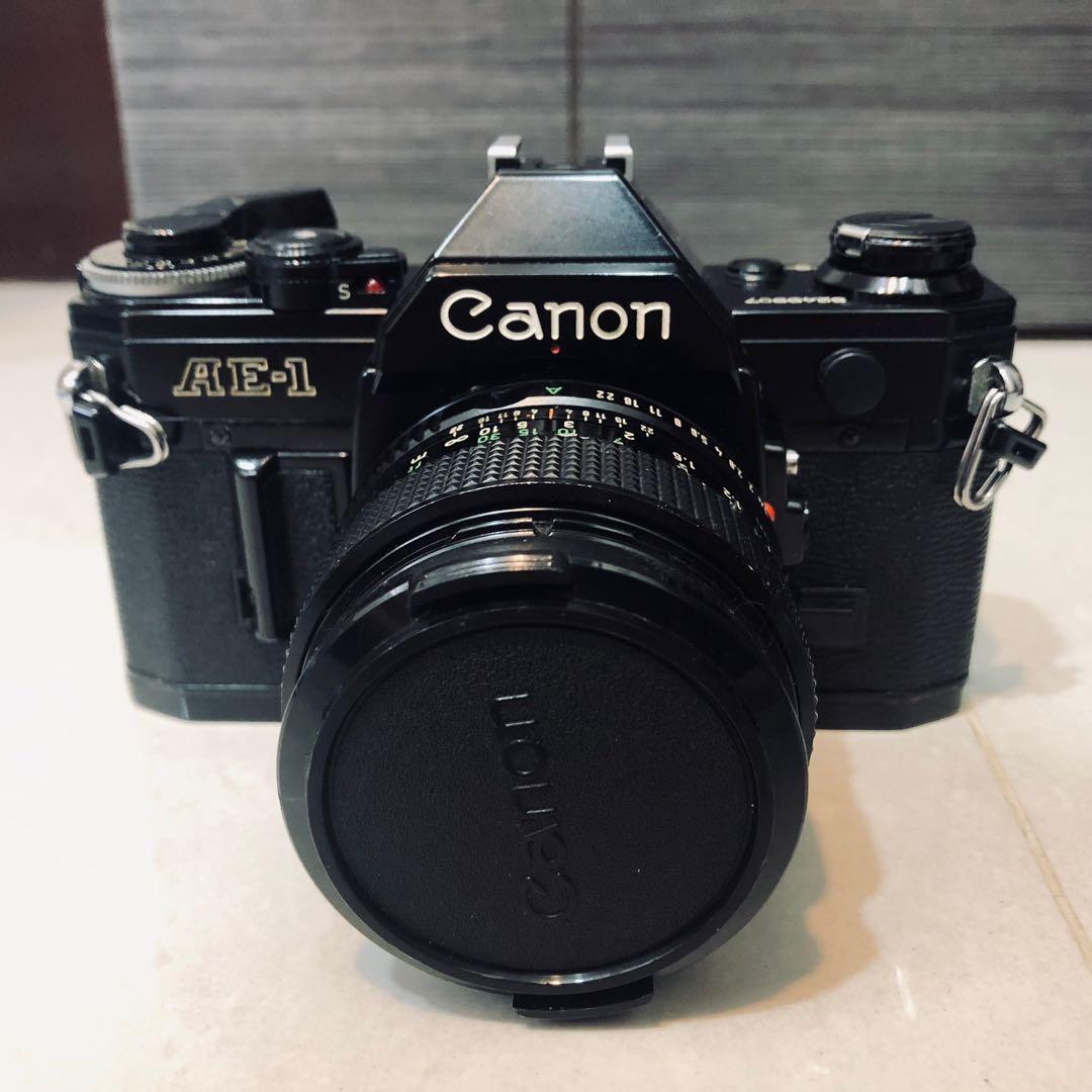 Canon AE-1 經典黑機+鏡頭FD 50mm F1.4, 相機攝影, 鏡頭及裝備在旋轉拍賣