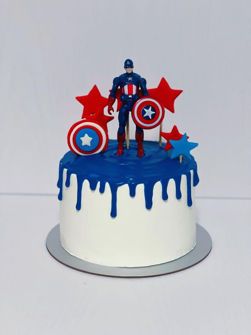 Captain America Cake, Food & Drinks, Homemade Bakes on Carousell