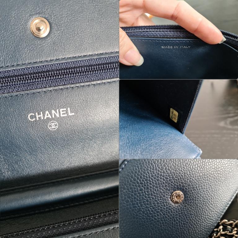 Timeless Chanel Classique caviar navy blue bag Leather ref.871655 - Joli  Closet